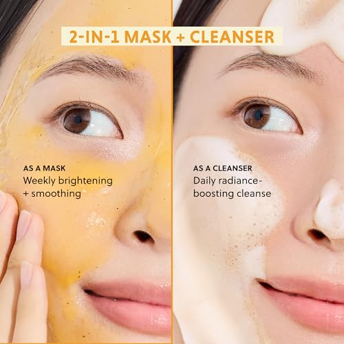 Hanyul Yuja Brightening 2-in-1 Mask to Foam Cleanser with Vitamin C