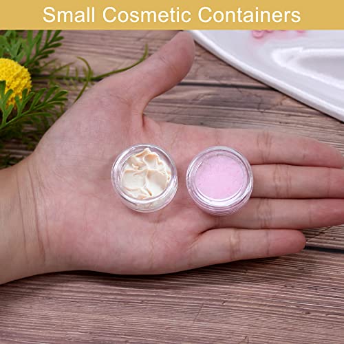 SumDirect 5ml Clear Plastic Cosmetic Sample Jars with Lids - 100 Pack