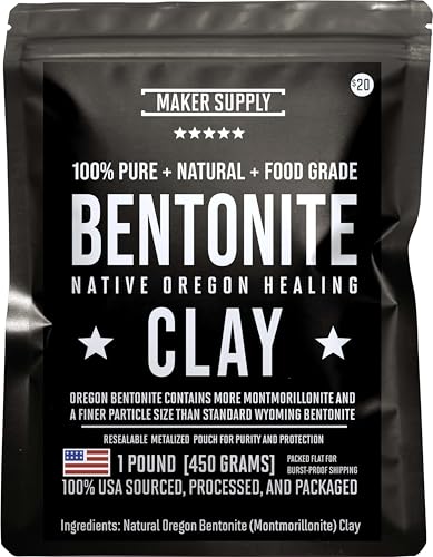 Natural Bentonite Clay Powder for Detox & Deep Pore Cleansing - 1 lb