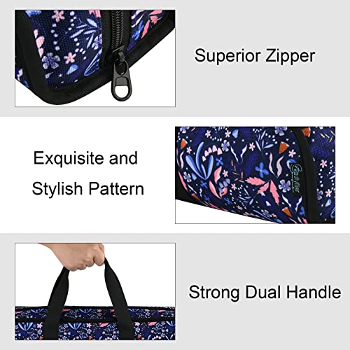 Beautyflier Travel Case for Hot Air Brush & Hair Dryer - Floral Canvas Bag