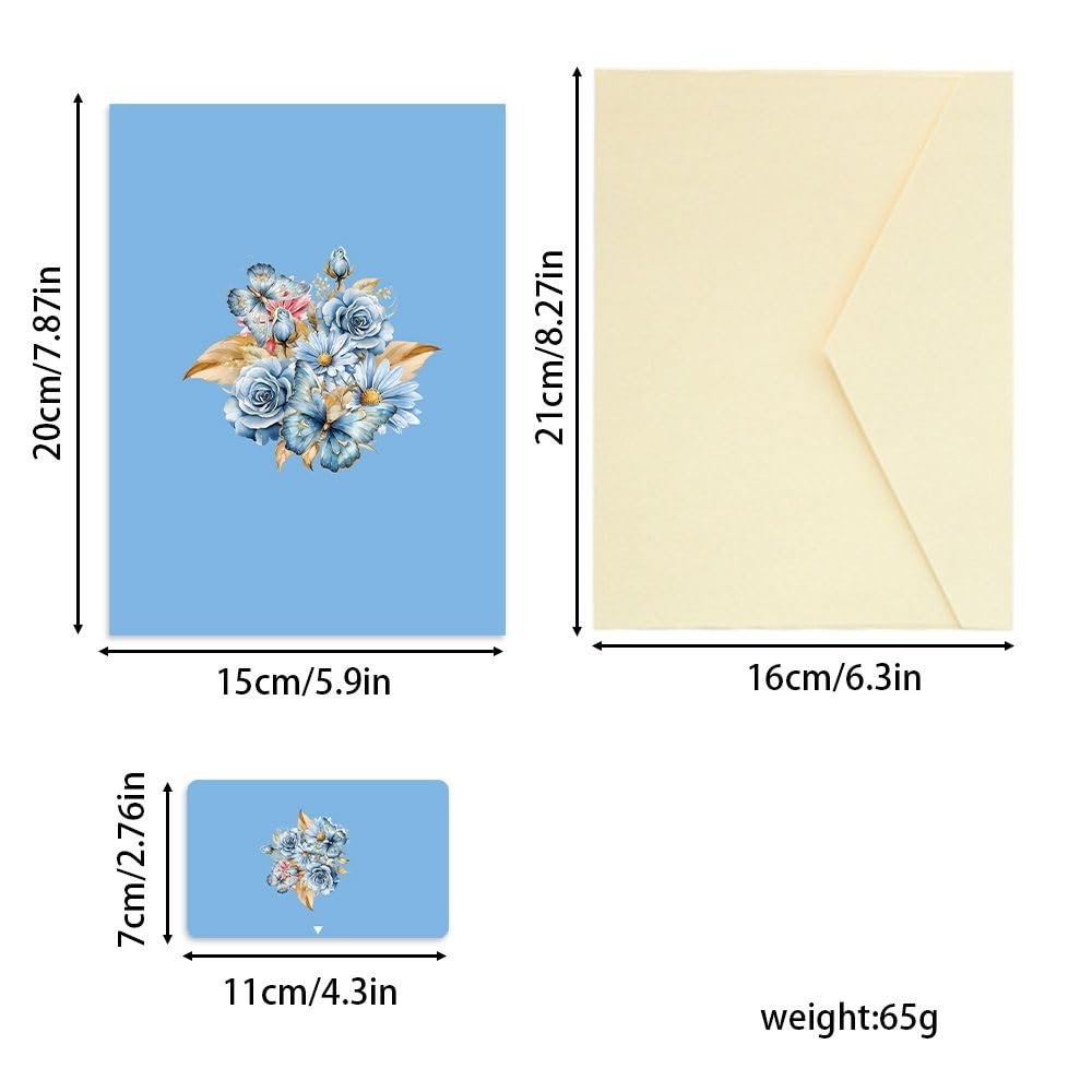 1Pcs Birthday cards for women,Butterflies in Nature Pop Up Card - 3D Butterfly Card for Wife, Husband, Girlfriend, Mom, Dad, Mother, Father (Birthday Card, Anniversary)