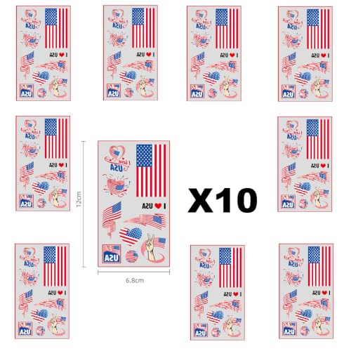 2026 World Cup Spain Temporary Soccer Tattoos - 10 Pcs Waterproof Face Paint
