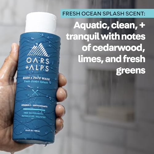 Oars + Alps Men's Body & Face Wash - Moisturizing 13.5 Fl Oz