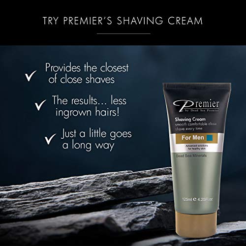 Premier Dead Sea Shaving Cream for Men - Soapless Moisturizing Formula