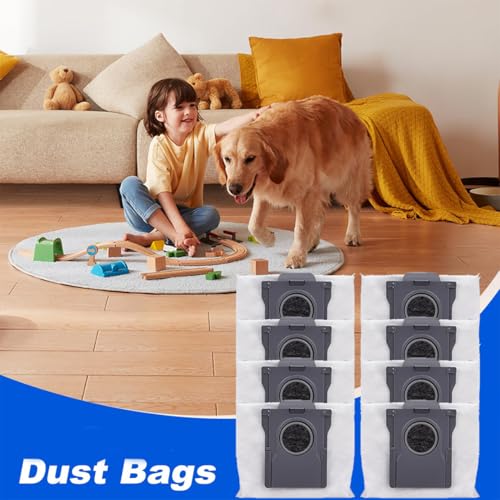 Dreame Compatible Dust Bags - 3L Large Disposable Vacuum Bags (8 Pack)
