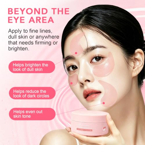 LUCKY CAT PDRN Collagen Eye Patches for Dark Circles & Puffiness (60 Ct)