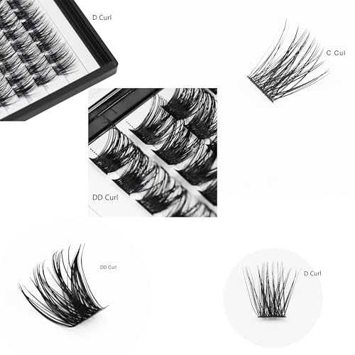 Vayator WS-C#-12mm 120pcs D Curl Individual Cluster Eyelashes