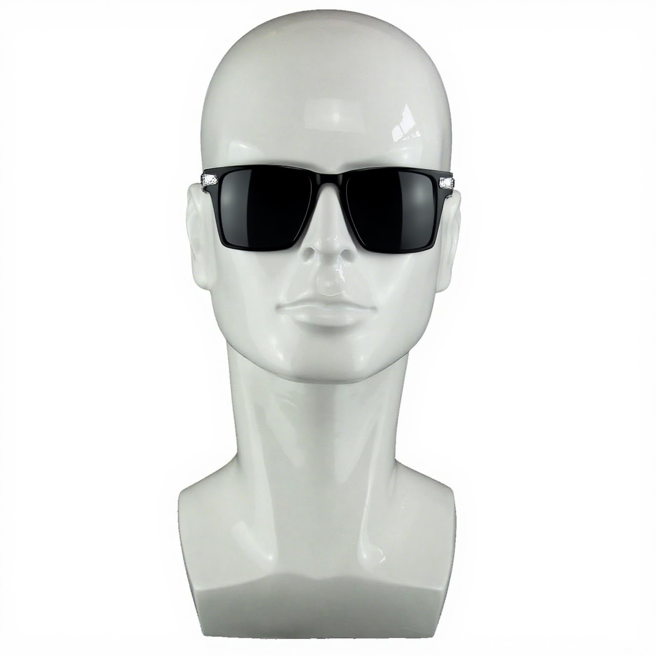 LIAMTU Male Mannequin Head for Display – Realistic PVC Head Model for Wigs, Hats, Headphones, Jewelry, Salon and Home Decoration,Whate