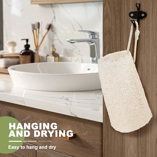 Createjoya 7-Pack Natural Loofah Sponge Exfoliating Scrubber - 5 Inch