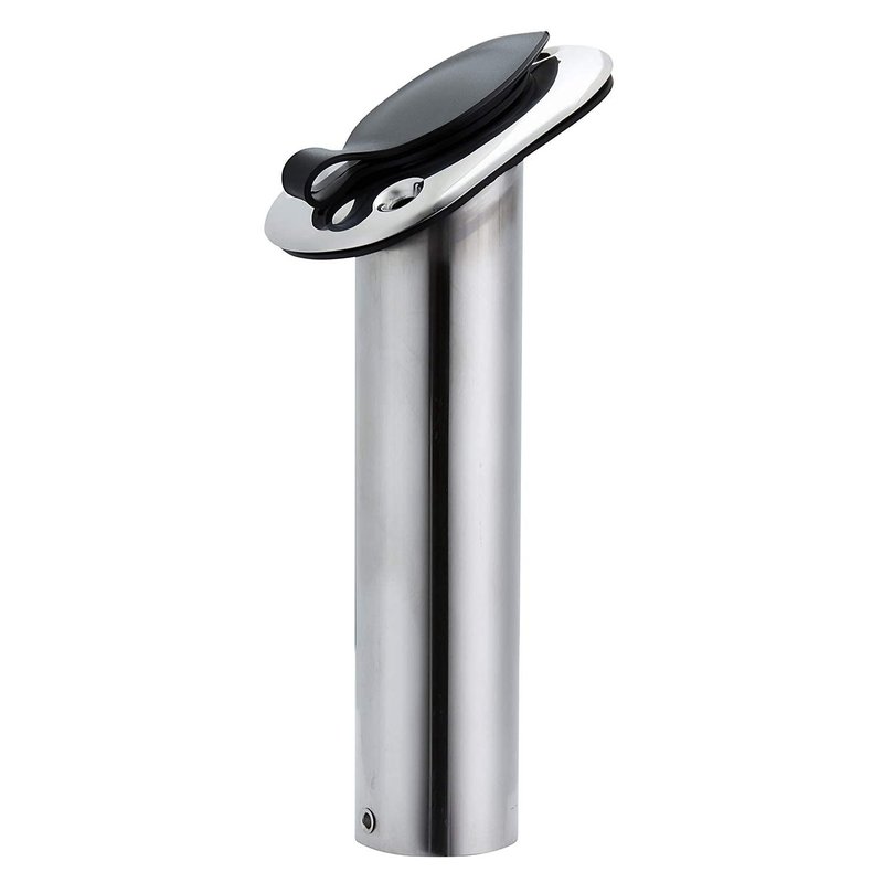 Boat Stainless Steel 30 Degree Fishing Rod Holders with Rubber Cap & Gasket, Flush Mount