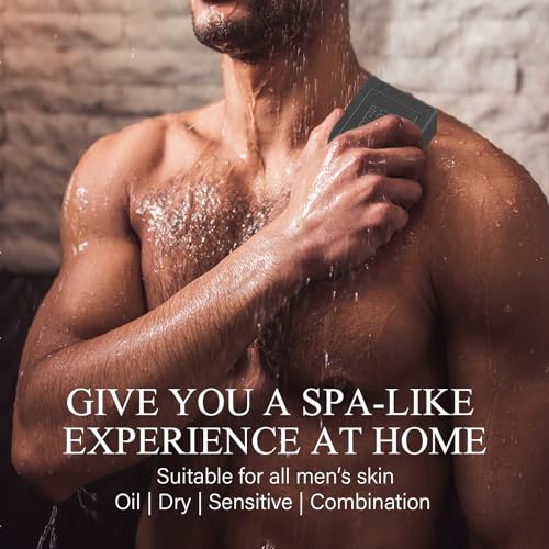 SHVYOG Handmade Men's Soap 4-Pack - Exfoliating & Moisturizing