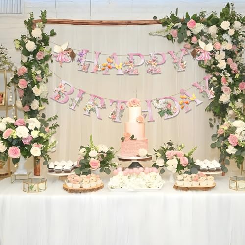 Fairy Birthday Banner - Enchanting Party Decorations with Butterflies