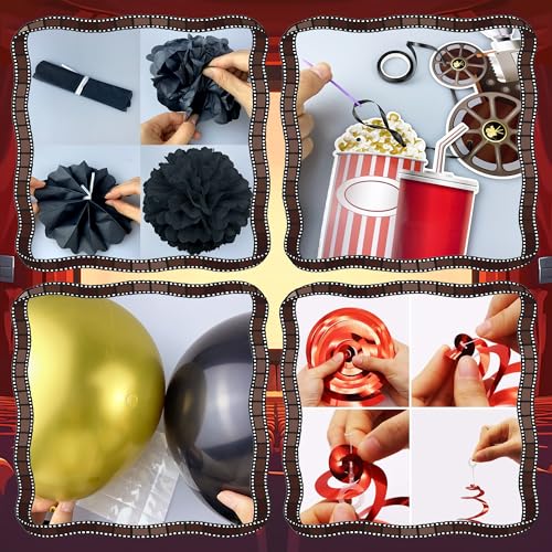 47PCS Movie Night Decorations - Now Showing Banner & Themed Party Supplies