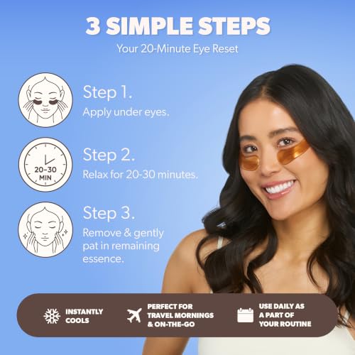Smoothies Cooling Under Eye Patches - Depuffing & Hydrating Eye Masks, 3 Pack