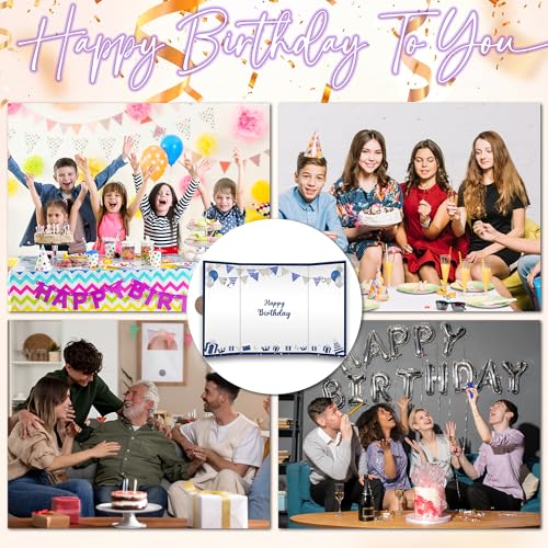 Happy Birthday Guest Book - 18'' x 12'' Signature Card with Wooden Decor