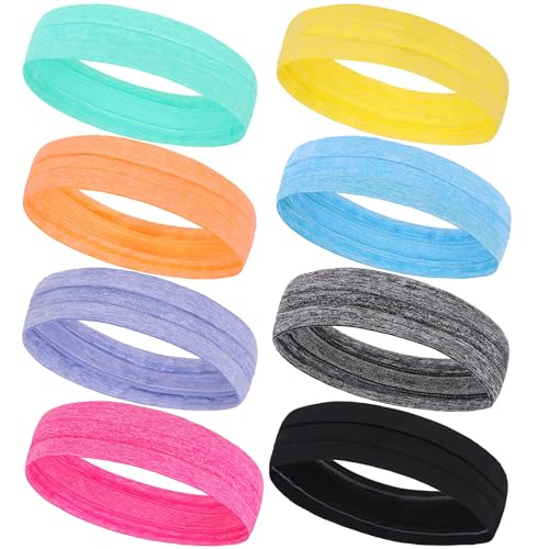 Non-Slip Workout Headbands for Women - 3 Pack Sweatbands