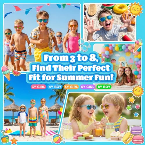 GINMIC Kids Sunglasses with UV400 Protection - 16 Pack Party Favors
