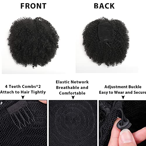 CECINILL Afro Puff Drawstring Ponytail Extension - Kinky Curly Hairpiece