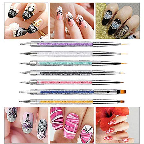 Mcduyant Nail Art Brush Set for Gel, Resin & Dotting Design - 8 Pcs