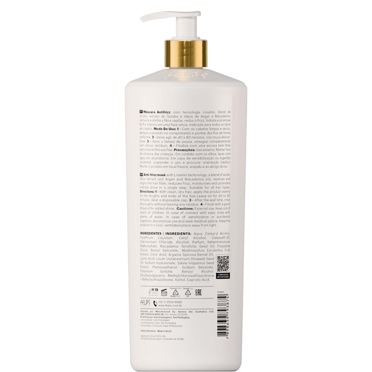 Felps Xbtx Okra Thermal Sealing Treatment - Single Step 1L | Nourishing Hair Care