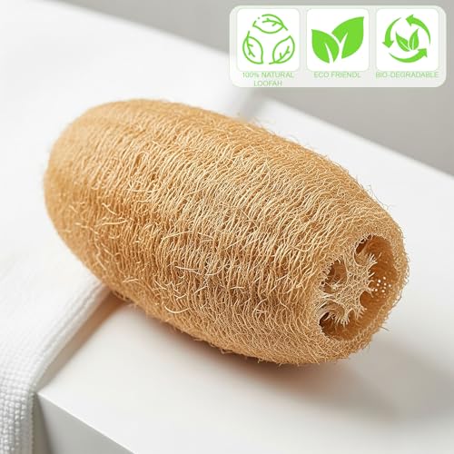 Natural Loofah Facial Pads 25 Pcs Exfoliating Scrub Sponges for Daily Cleansing