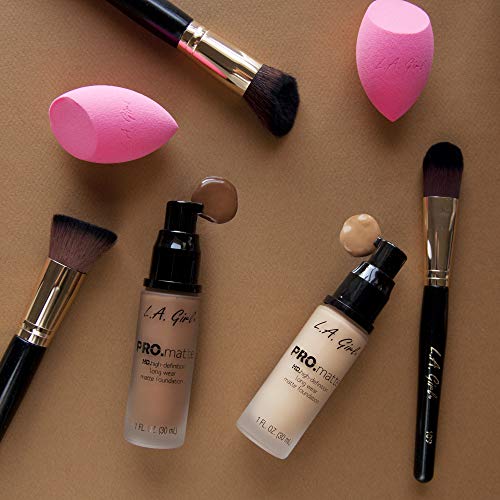 L.A. Girl PRO.Matte Foundation, Cafe GLM682 - Long-Lasting, 4oz (Pack of 2)