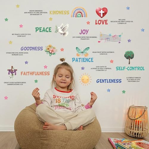 Inspirational Christian Bible Verse Wall Decal for Kids