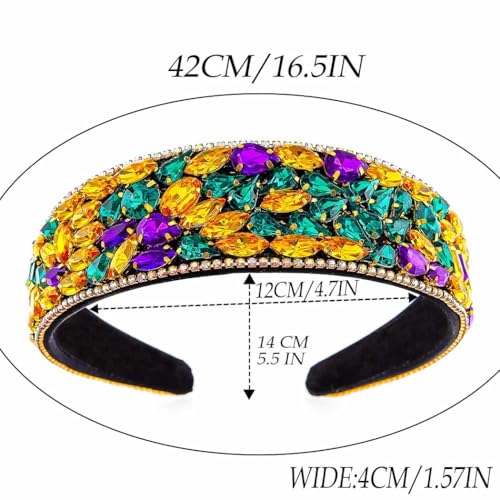 Purple Rhinestone Pearl Headband for Women - Baroque Style (1 Count)
