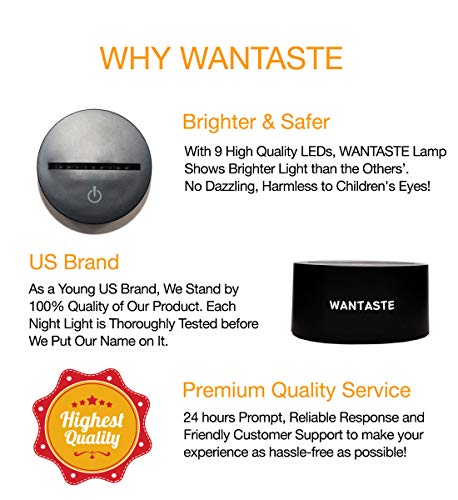 WANTASTE 3D Motocross Lamp with Remote - Color Changing Nightlight