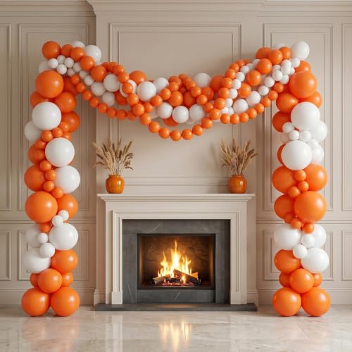 100PCS 6-Inch Orange Link Balloons for Party Decorations