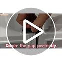 Mofason Silicone Stove Counter Gap Cover - 25 Inch, 2 Pack, Black