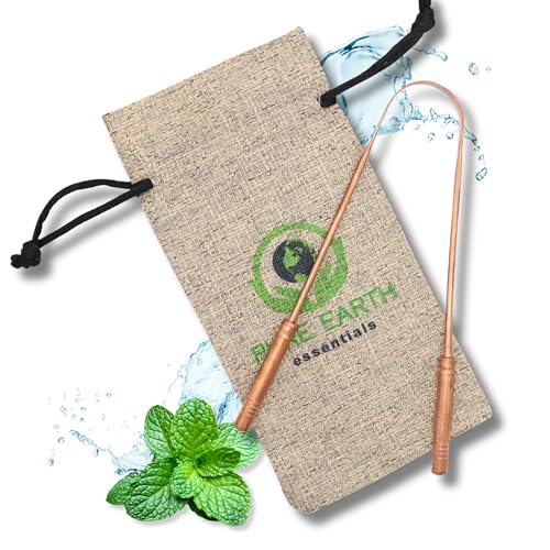 Pure Copper Tongue Scraper for Adults & Kids - Reusable (1 Piece)