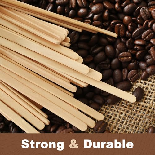 900Pcs Birch Wood Coffee Stirrers - 7 Inch Eco-Friendly Sticks