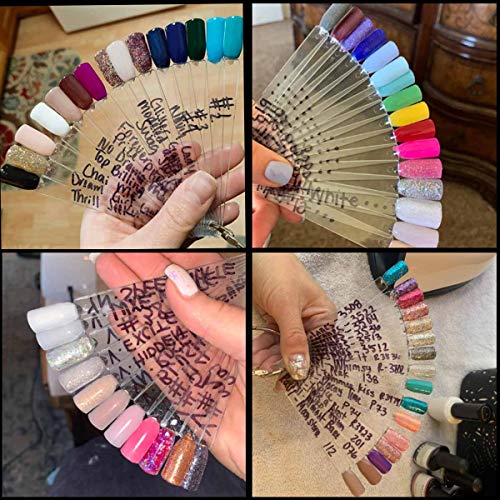 100 Clear Nail Art Swatch Sticks for Display & Practice - TTSAM