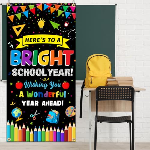 Welcome Back to School Banner - 71x43 Inch Door Cover Decoration