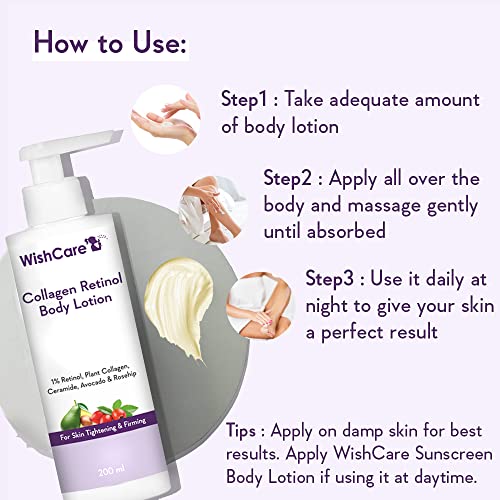WishCare Collagen 1% Retinol Body Lotion for Skin Firming & Tightening