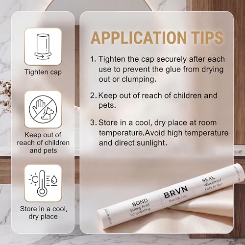 BRVN 2-in-1 Lash Bond & Seal - Waterproof Lash Cluster Glue (Clear) 2 Pack