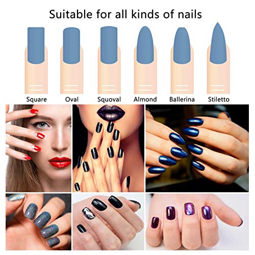 6 Pack Multi-Colored Glass Nail Files with Case - Double Sided