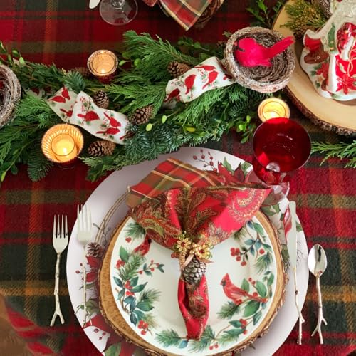 50 Pack Christmas Paper Placemats - 13.7 Inch Disposable Holiday Table Mats