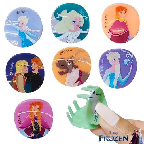 LUV HER Frozen Girl Butterfly Hair Clips Pack of 8 - Colorful Kids Hair Accessories for Ages 3+