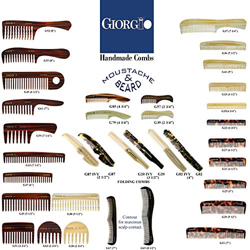 Giorgio G47 Wide Tooth Detangling Comb 2 Pack for Thick Curly Hair