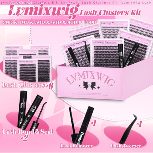 Lash Clusters Kit 1596PCS | Wispy Volume Eyelash Extensions for Beginners