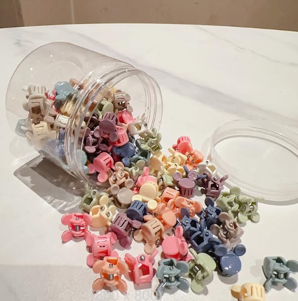 50 Pcs Colorful Mini Claw Hair Clips for Women - Cute Hair Accessories