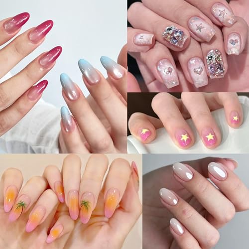 Fcozpjk 100Pcs Ombre Nail Art Sponges Set with Grabbing Pen