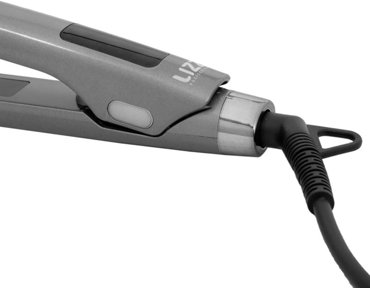 Professional Hair Straightener - Titanium Black Plates, LCD Display, 500°F, Anti-Frizz, Dual Voltage