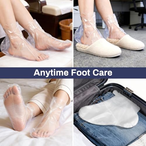 200 Pcs Disposable Foot Covers for Moisturizing & Pedicure Care