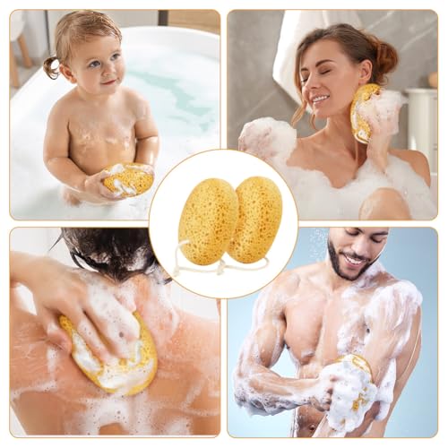 Flintronic Large Bath Sponge Set - Exfoliating Shower Sponges for Sensitive Skin