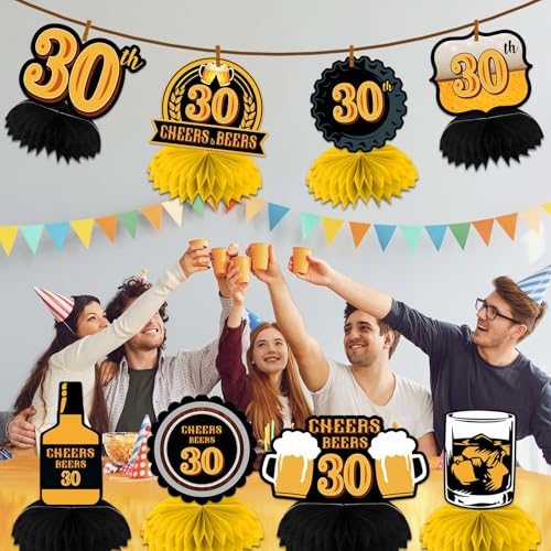 30th Birthday Honeycomb Centerpieces - Oktoberfest Theme Decorations