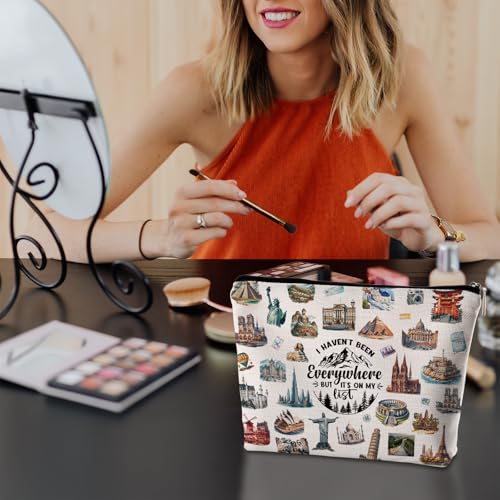 I Haven't Been Everywhere Travel Makeup Bag for Women - Gift for Travelers, Christmas & Birthday
