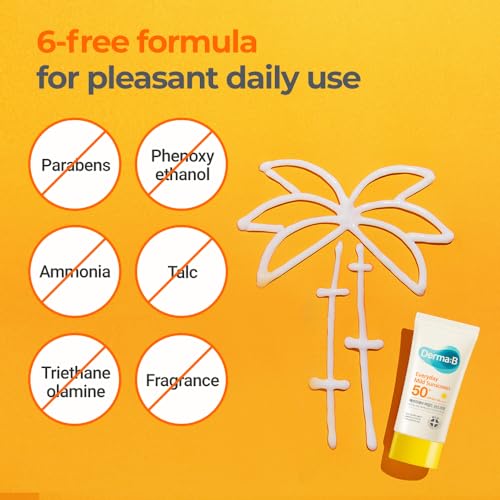 Derma B Mild Sunscreen SPF50+ PA++++ for Sensitive Skin - 50ml